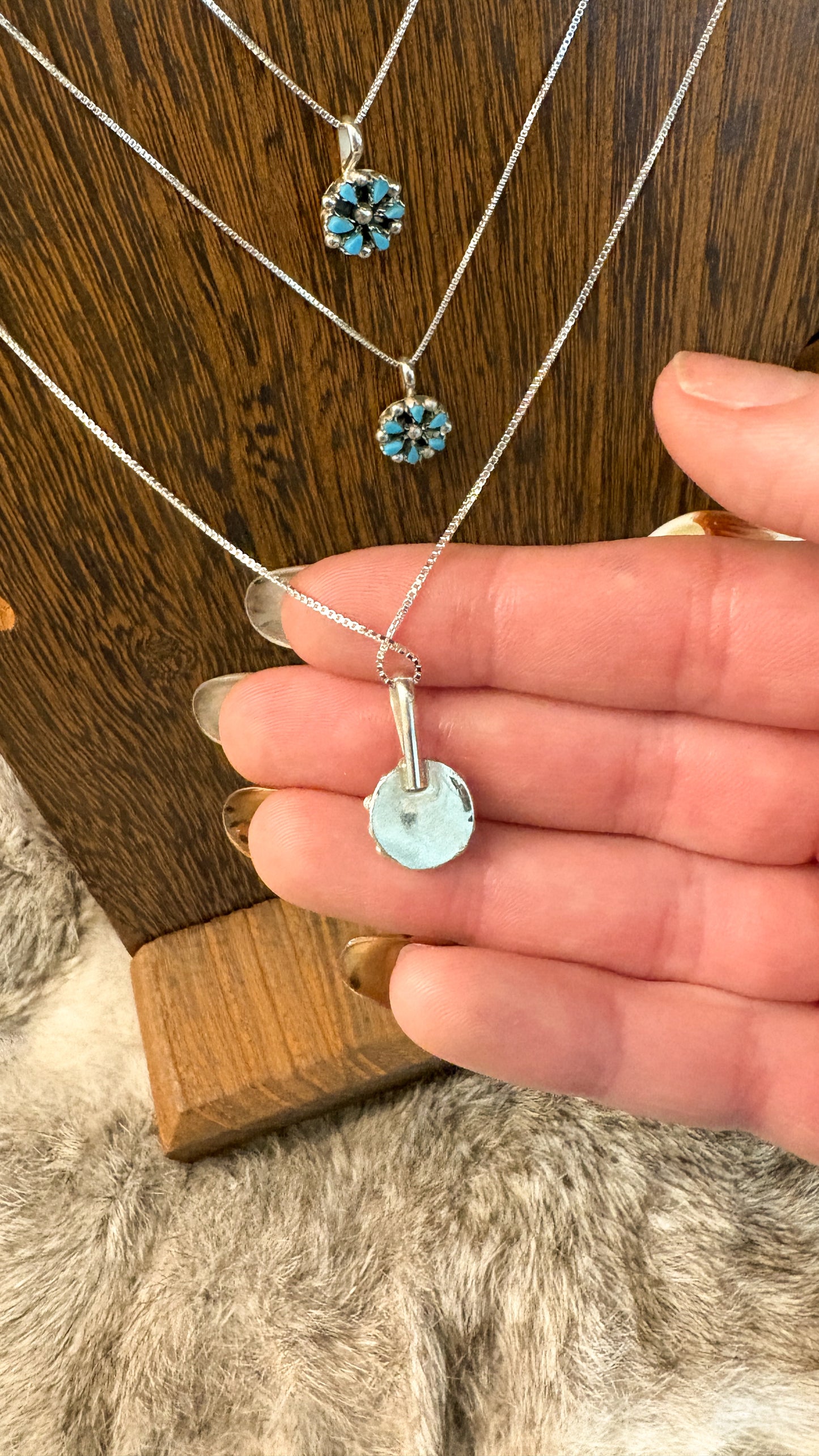 TURQUOISE MINI CLUSTER NECKLACE BY TRICIA LEEKITY