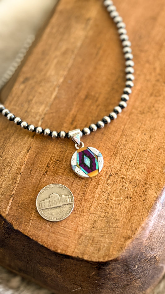 ROUND INLAY PENDANT