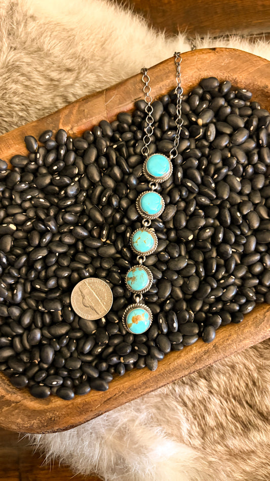 ROUND STONE TURQUOISE LARIAT