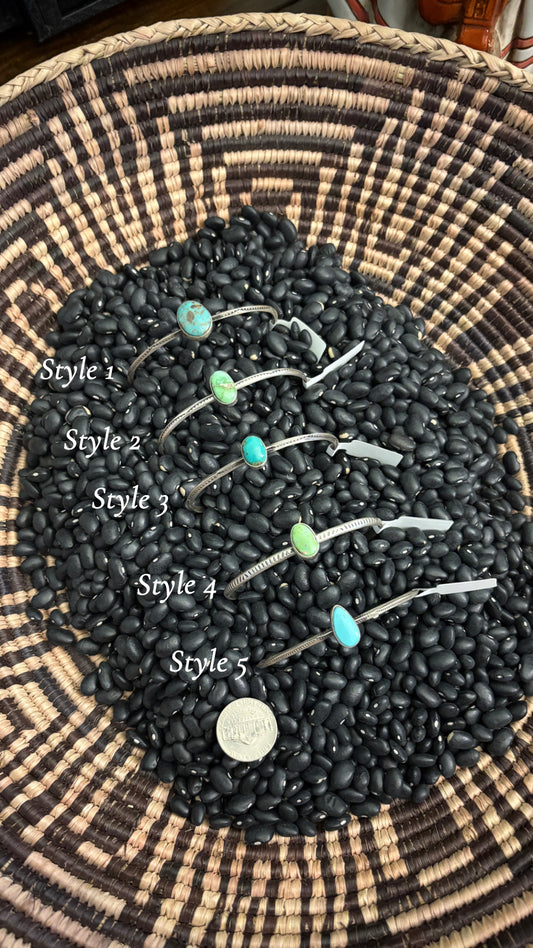 TURQUOISE STAMPED CUFF