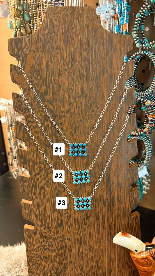 12 STONE KINGMAN TURQUOISE NECKLACE BY VERLEY BETONE