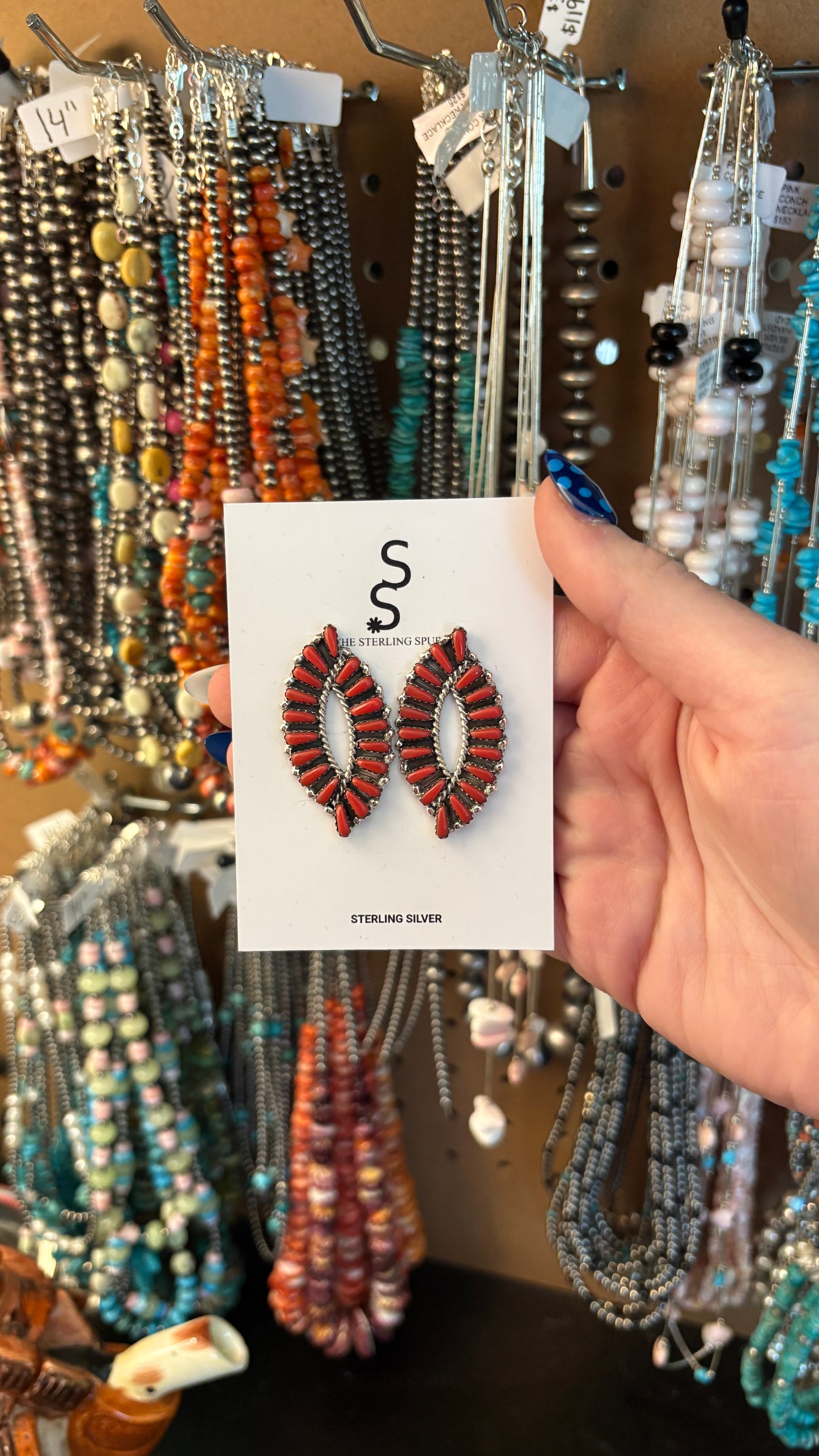 CORAL CLUSTER EARRINGS BY TAMARA BENALLY