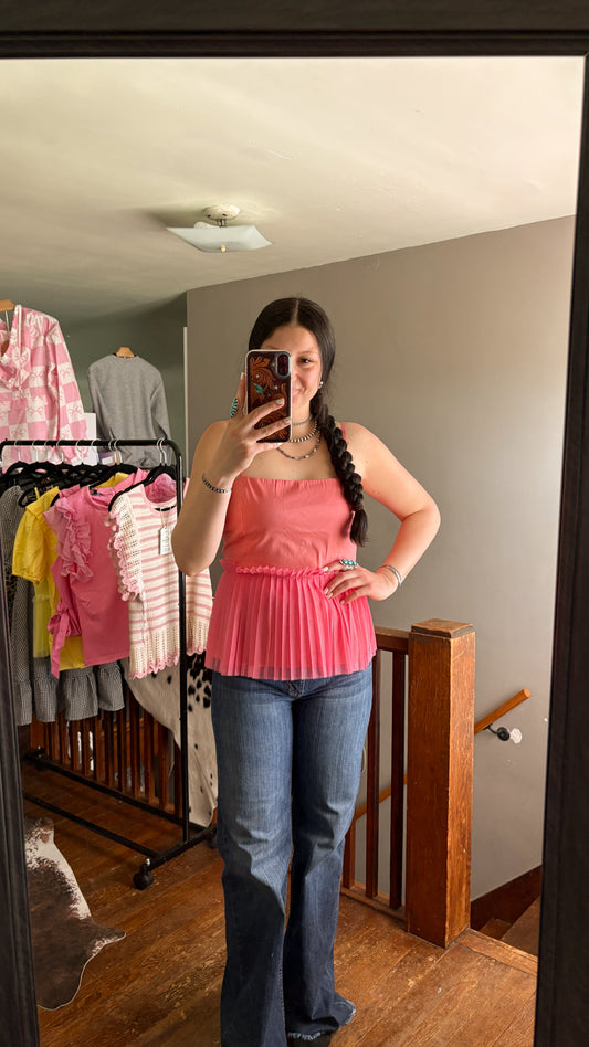 PLEATED TOP - PINK