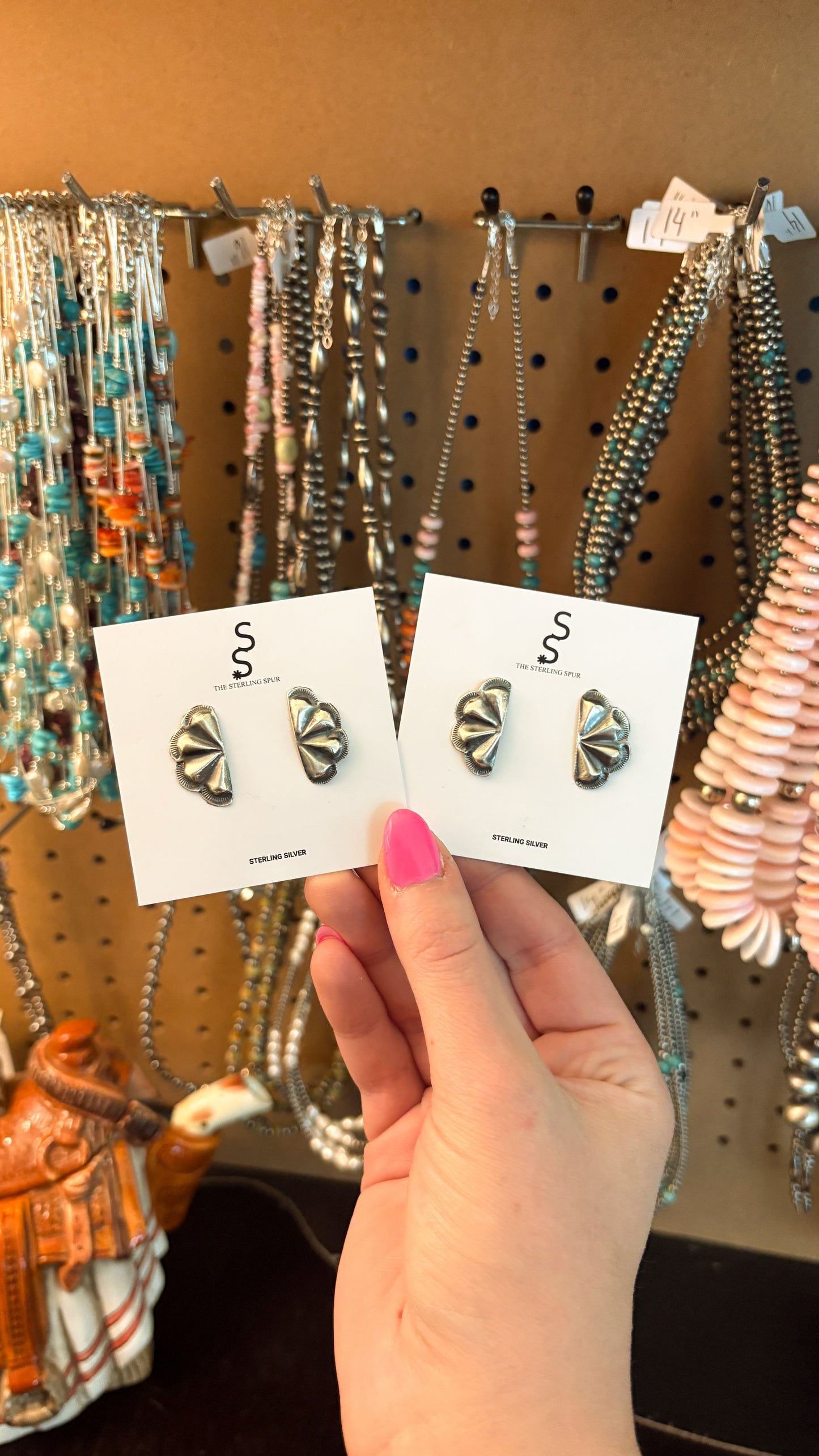 PLAIN HALF CONCHO EARRINGS