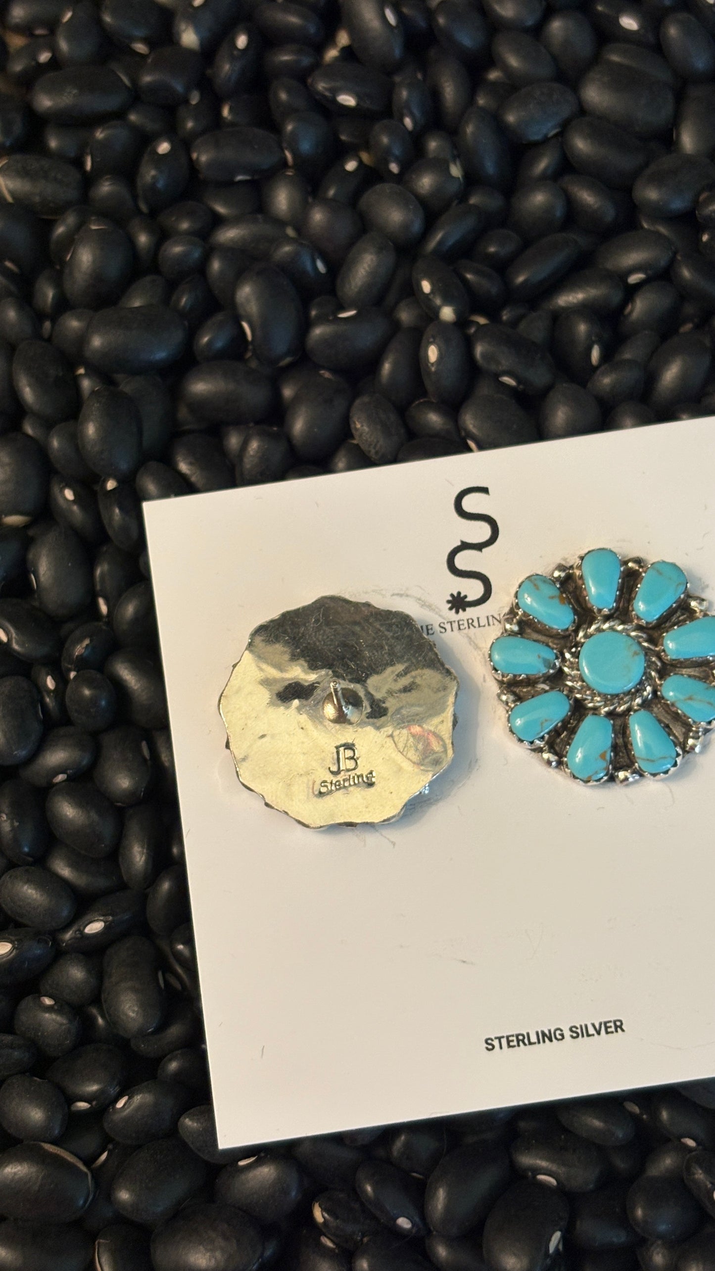 TURQUOISE CLUSTER EARRINGS BY JULIANA BENALLY