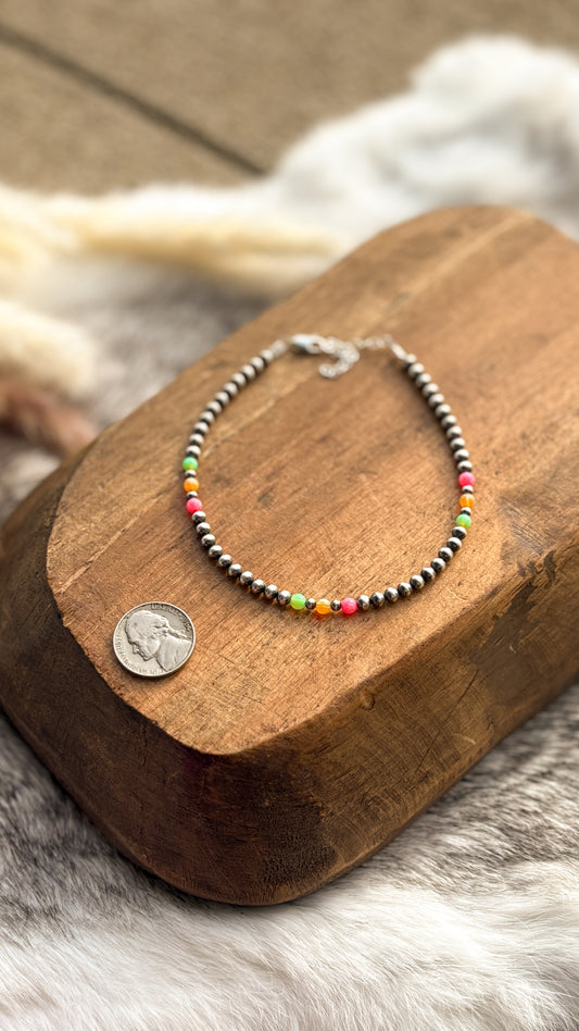 SHERBET OPAL PEARL ANKLET - READY TO SHIP