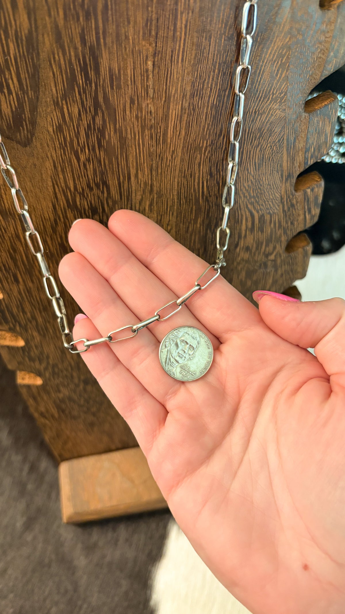 24” HANDMADE PAPERCLIP CHAIN NECKLACE