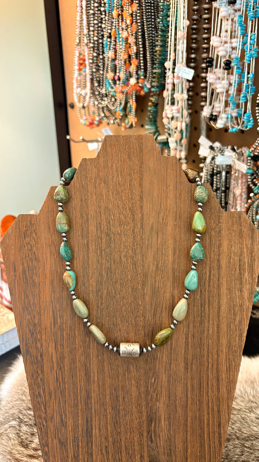 THE PHOENIX BARREL BEAD PEARL NECKLACE