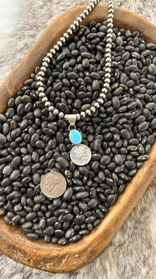 MERCURY DIME STONE PENDANT - GOLDEN HILLS