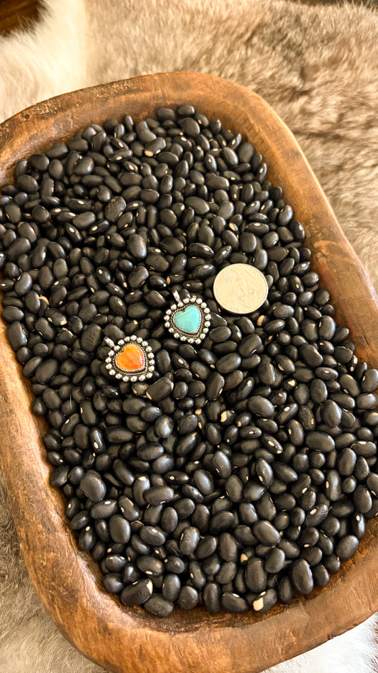 BEADED HEART PENDANT