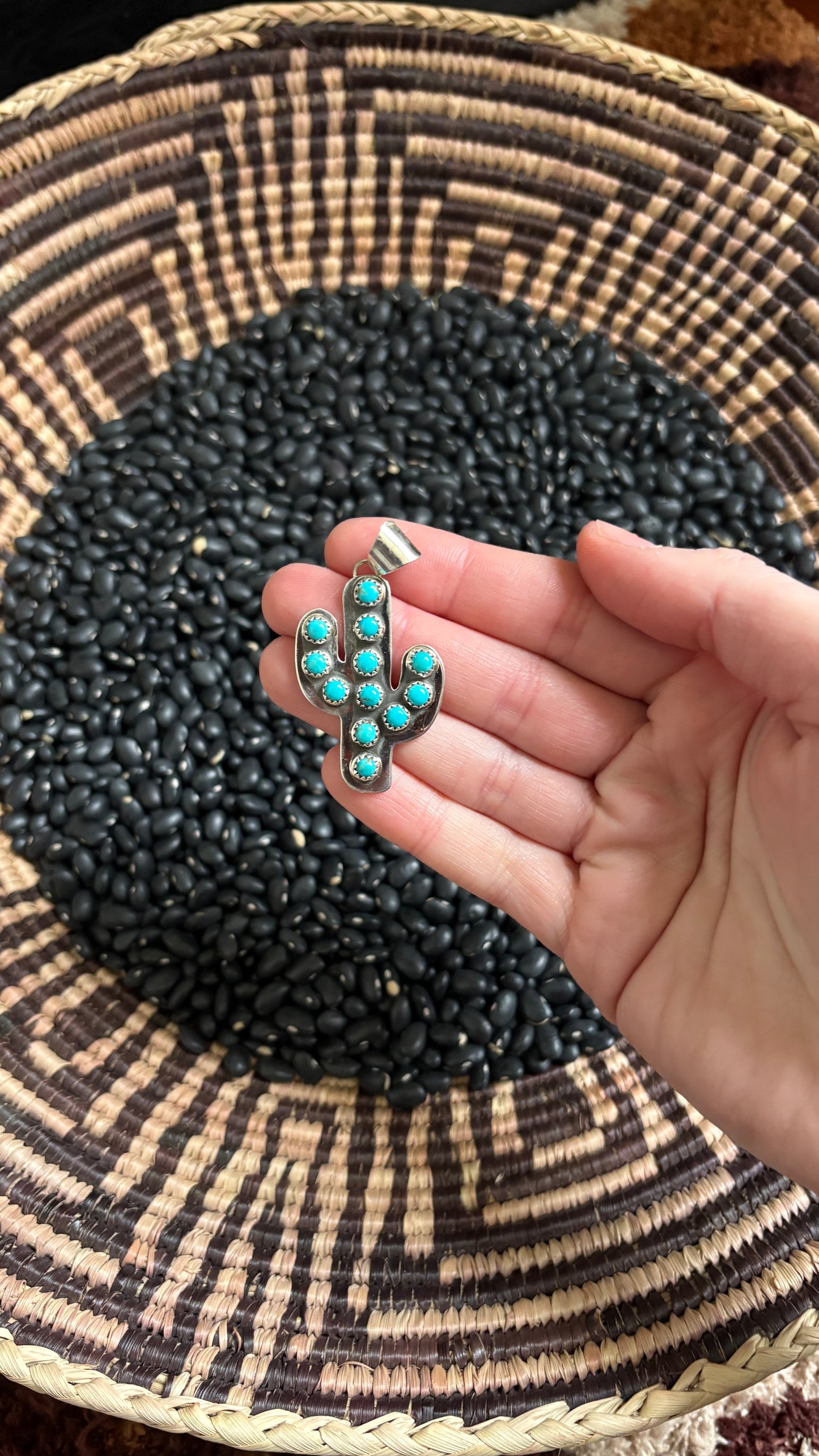 TURQUOISE CACTUS PENDANT