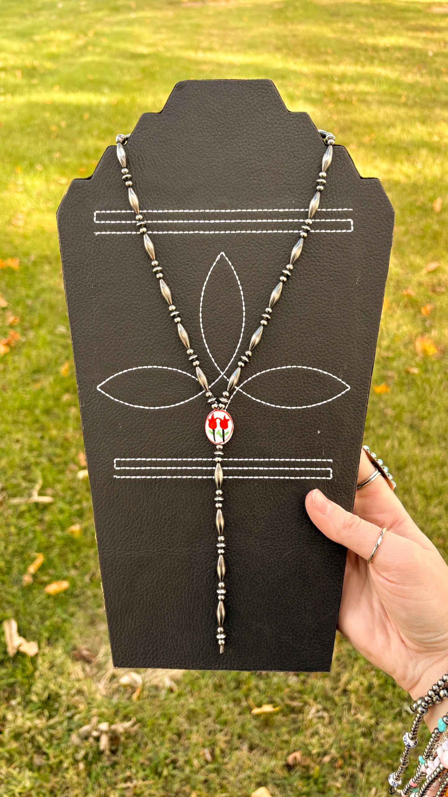 TULIP STERLING SILVER PEARL TORPEDO LARIAT