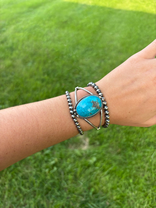 LARGE TURQUOISE STATEMENT CUFF