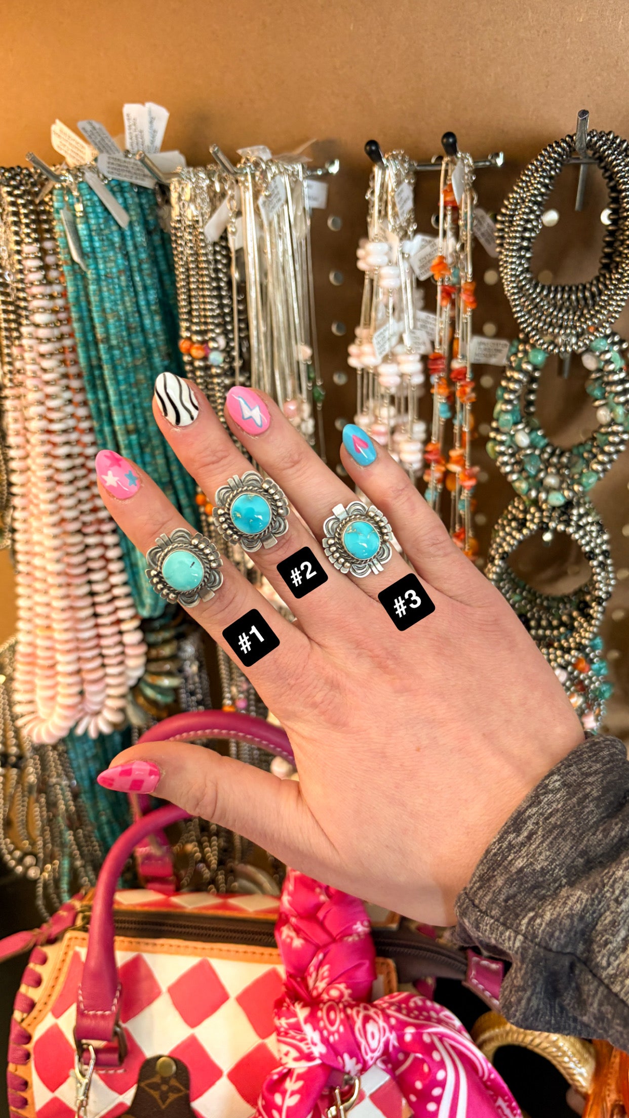 STATEMENT TURQUOISE RING W SILVER DETAILS BY DAVE SKEETS