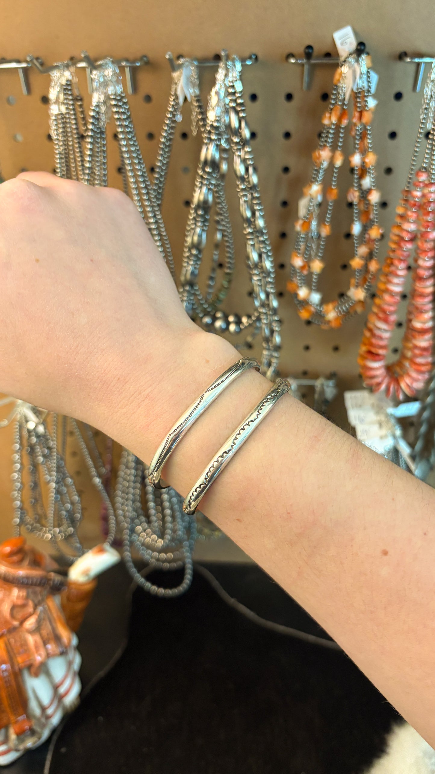 1/4” WIDE SILVER STAMPED CUFF BY ELAINE TAHE