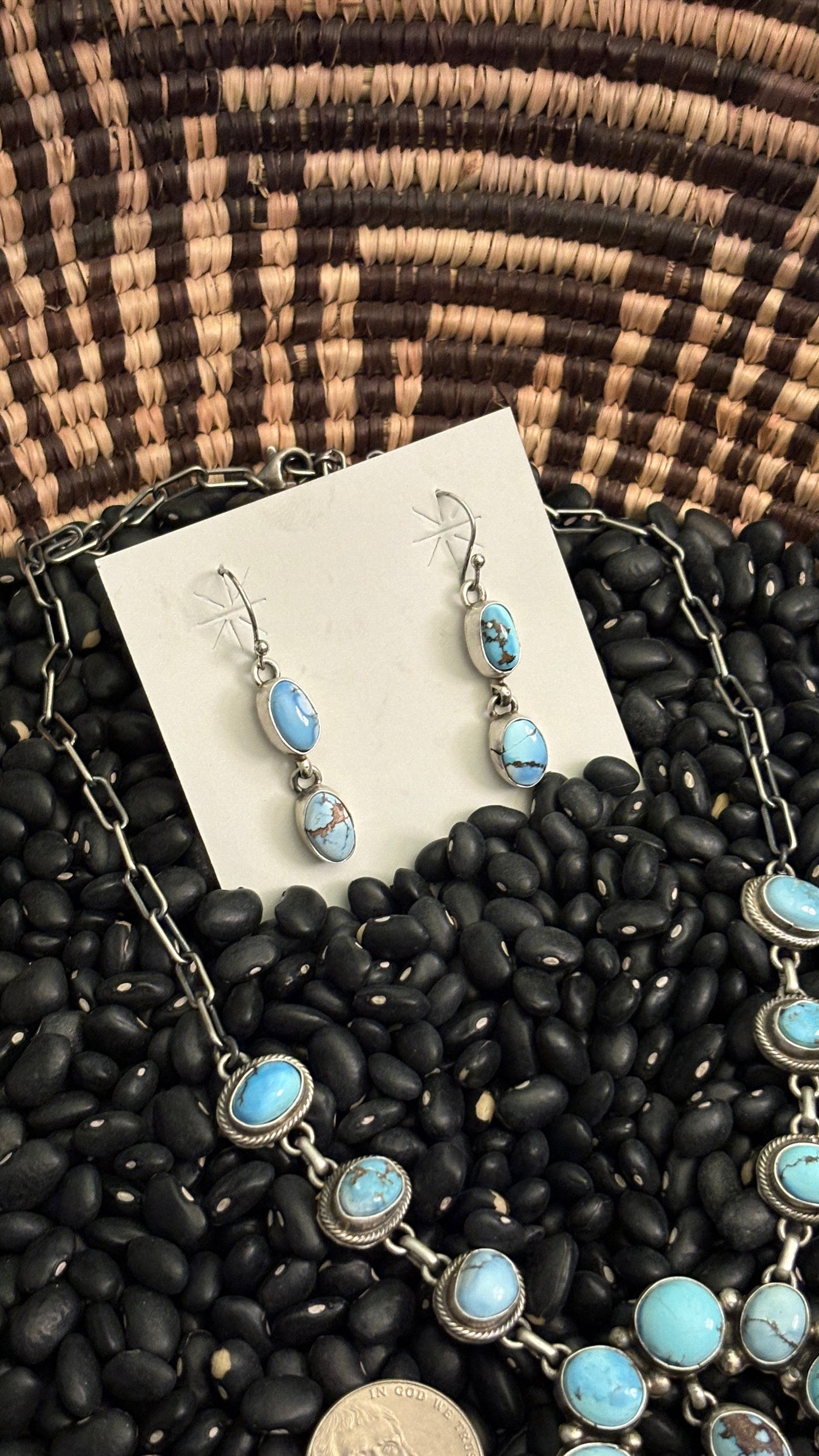 GOLDEN HILLS TURQUOISE NAJA SET BY SHARON FRANCISCO *DEFECTS*