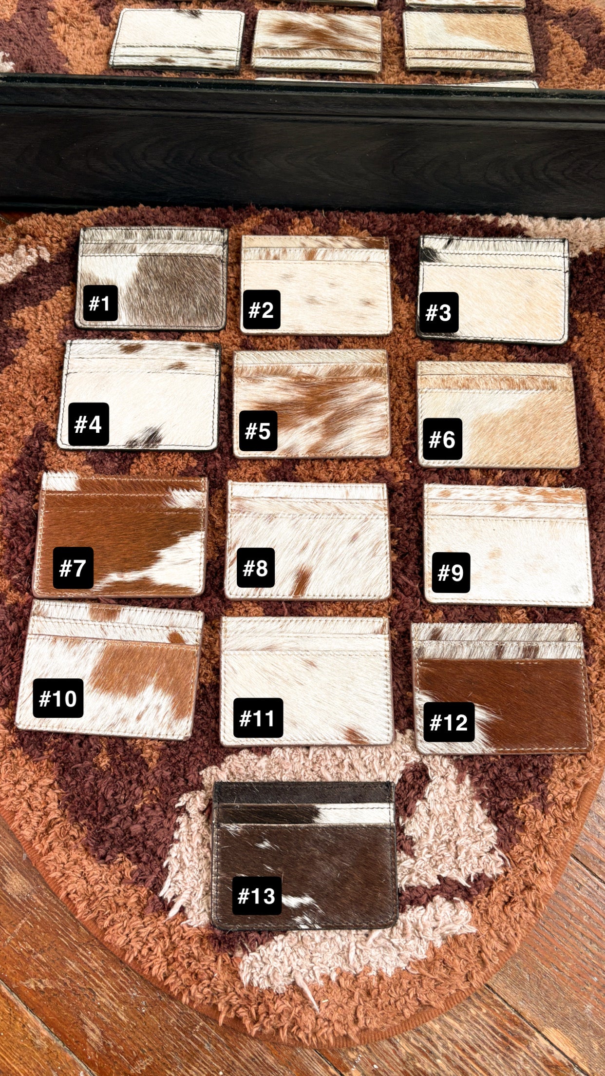 SMALL COWHIDE CARDHOLDER