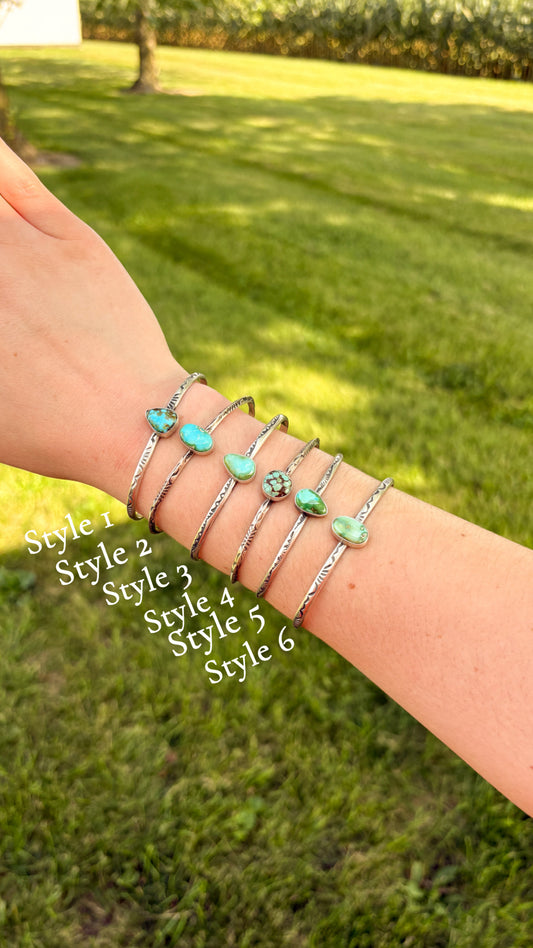STAMPED TURQUOISE CUFF