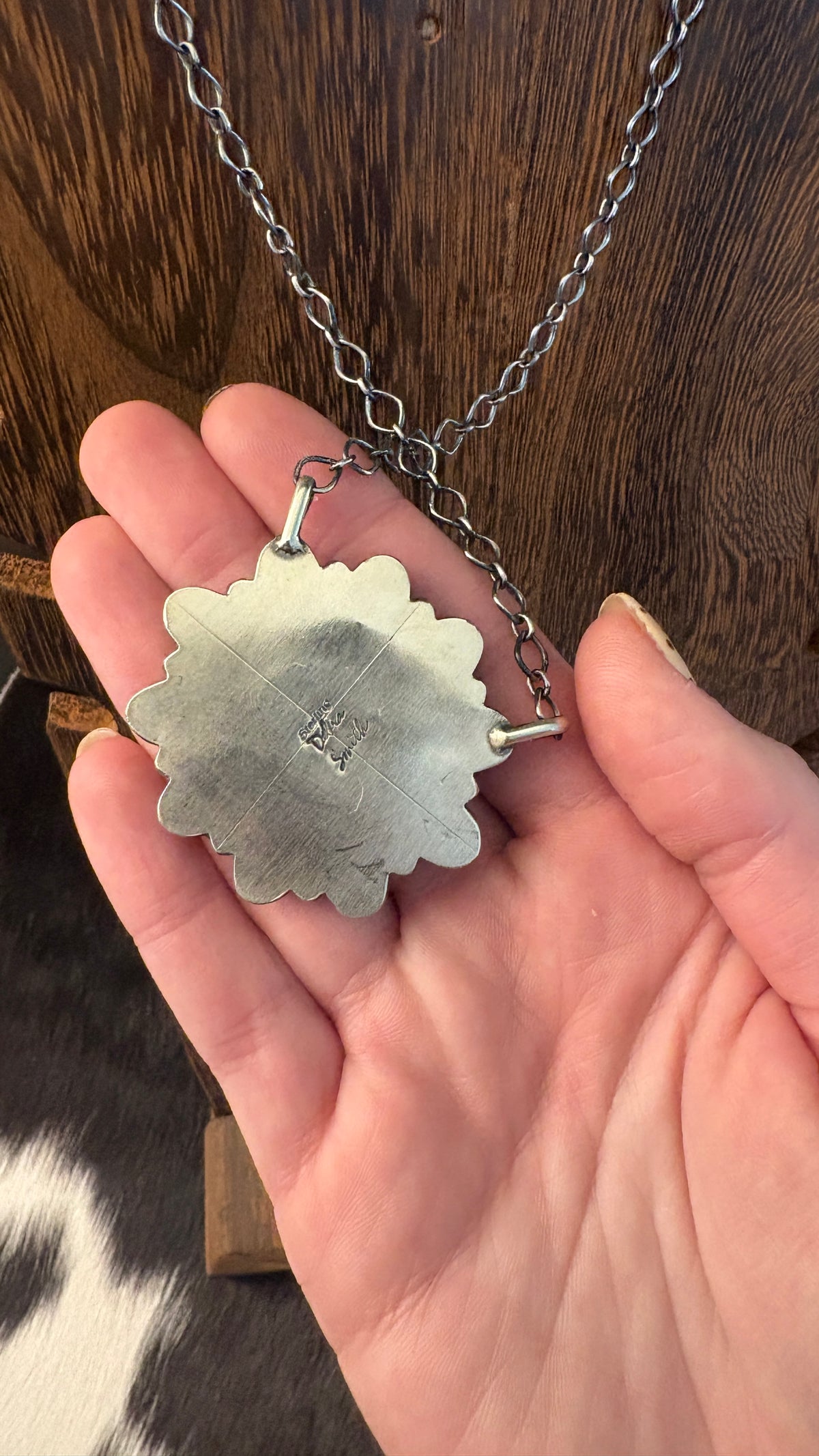 ROUND TURQUOISE CLUSTER NECKLACE BY DEBRA SMITH