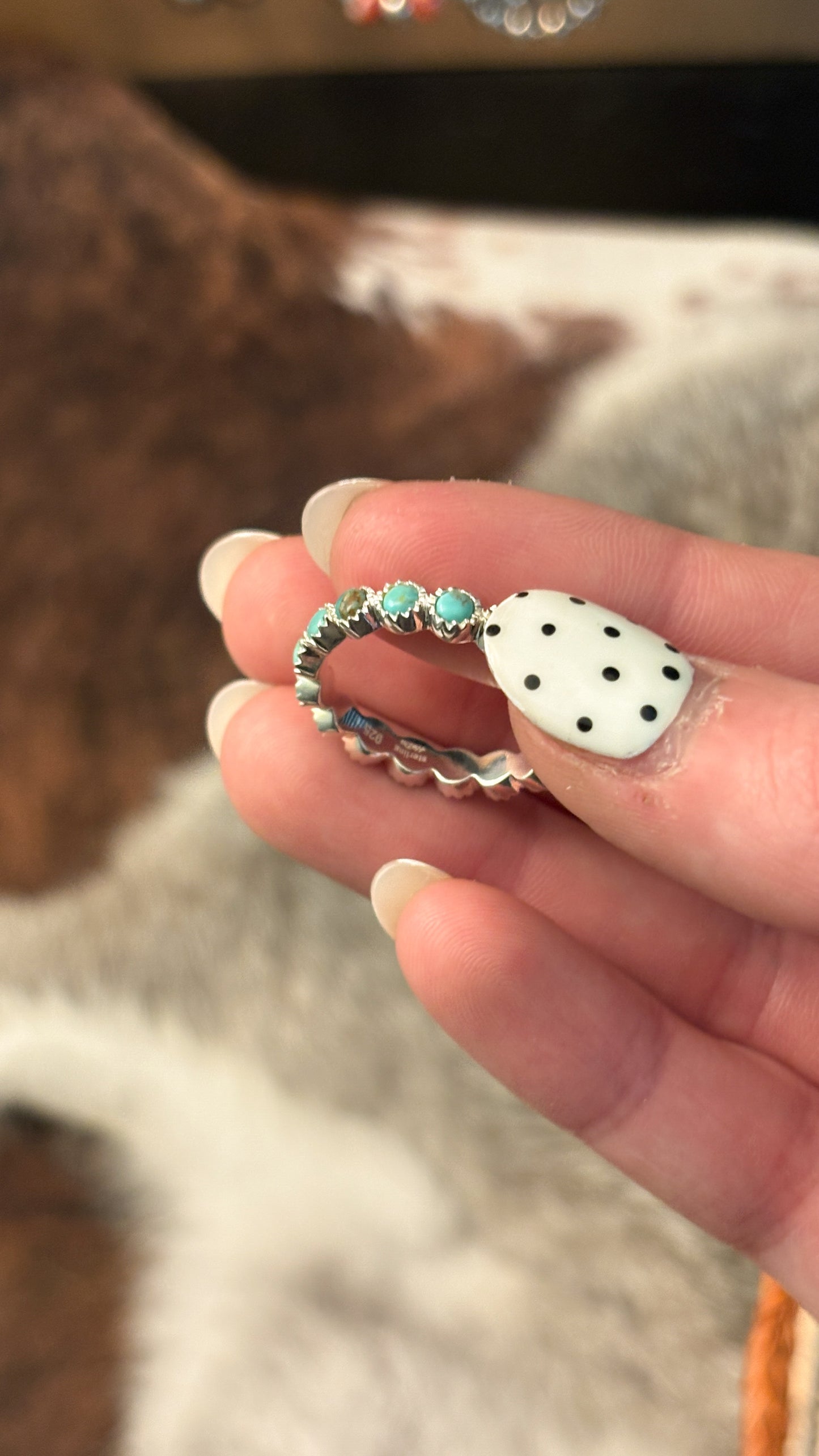 KINGMAN TURQUOISE ETERNITY RING