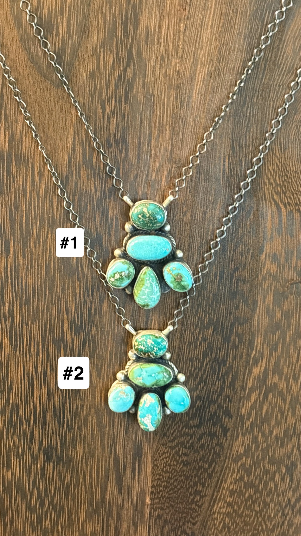 5 STONE SONORAN GOLD TURQUOISE CHANDELIER STYLE NECKLACE BY VICKY HICKS