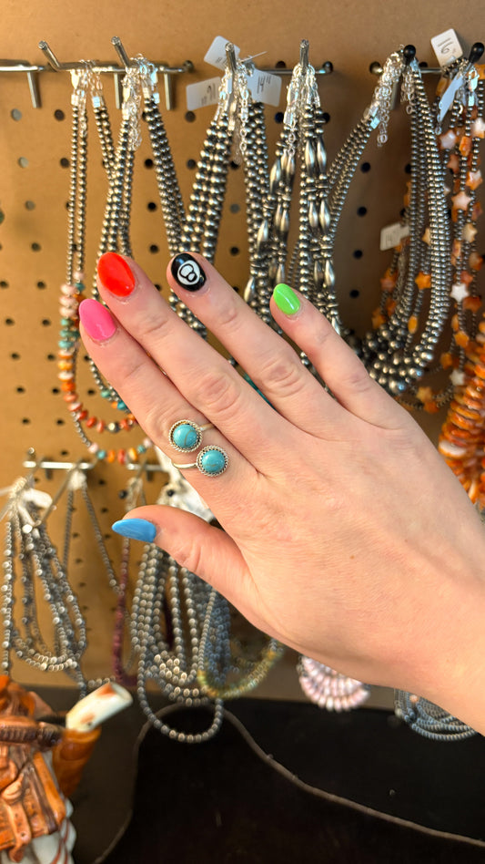 KINGMAN TURQUOISE ADJUSTABLE RING