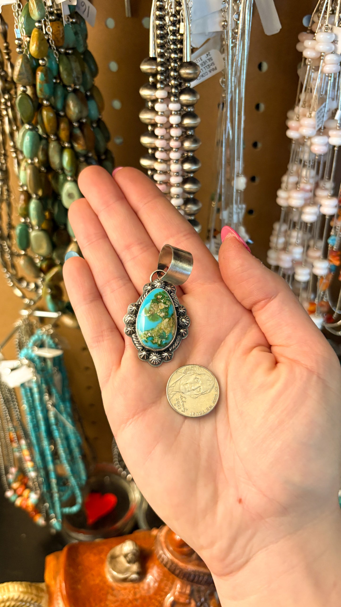 SONORAN TURQUOISE PENDANT BY JACKSON HOSKIE