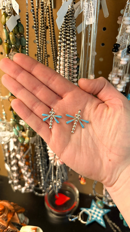 ZUNI TURQUOISE DRAGONFLY PENDANT