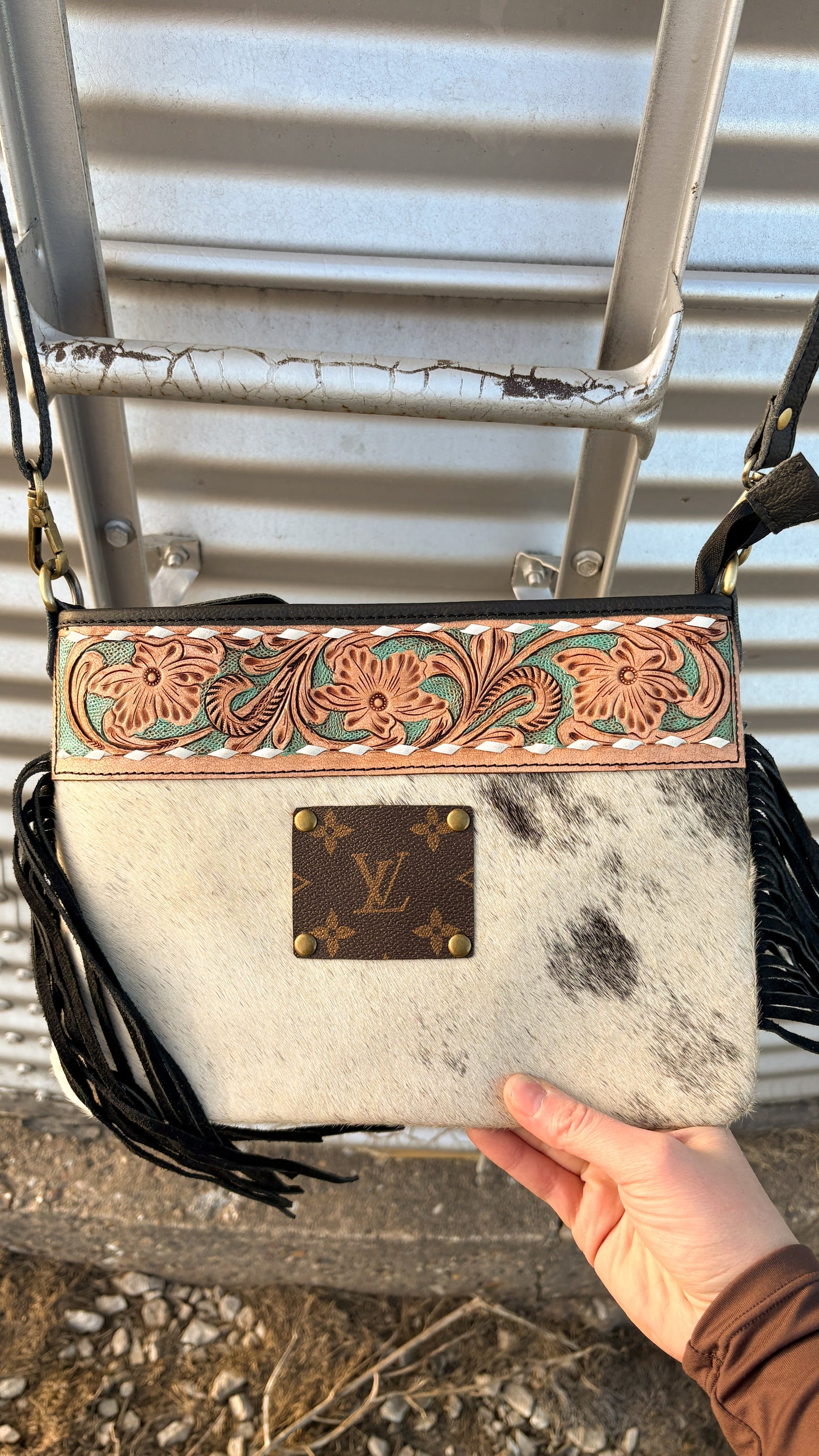 UPCYCLED LV CROSSBODY BAG - #11 (DEFECT)