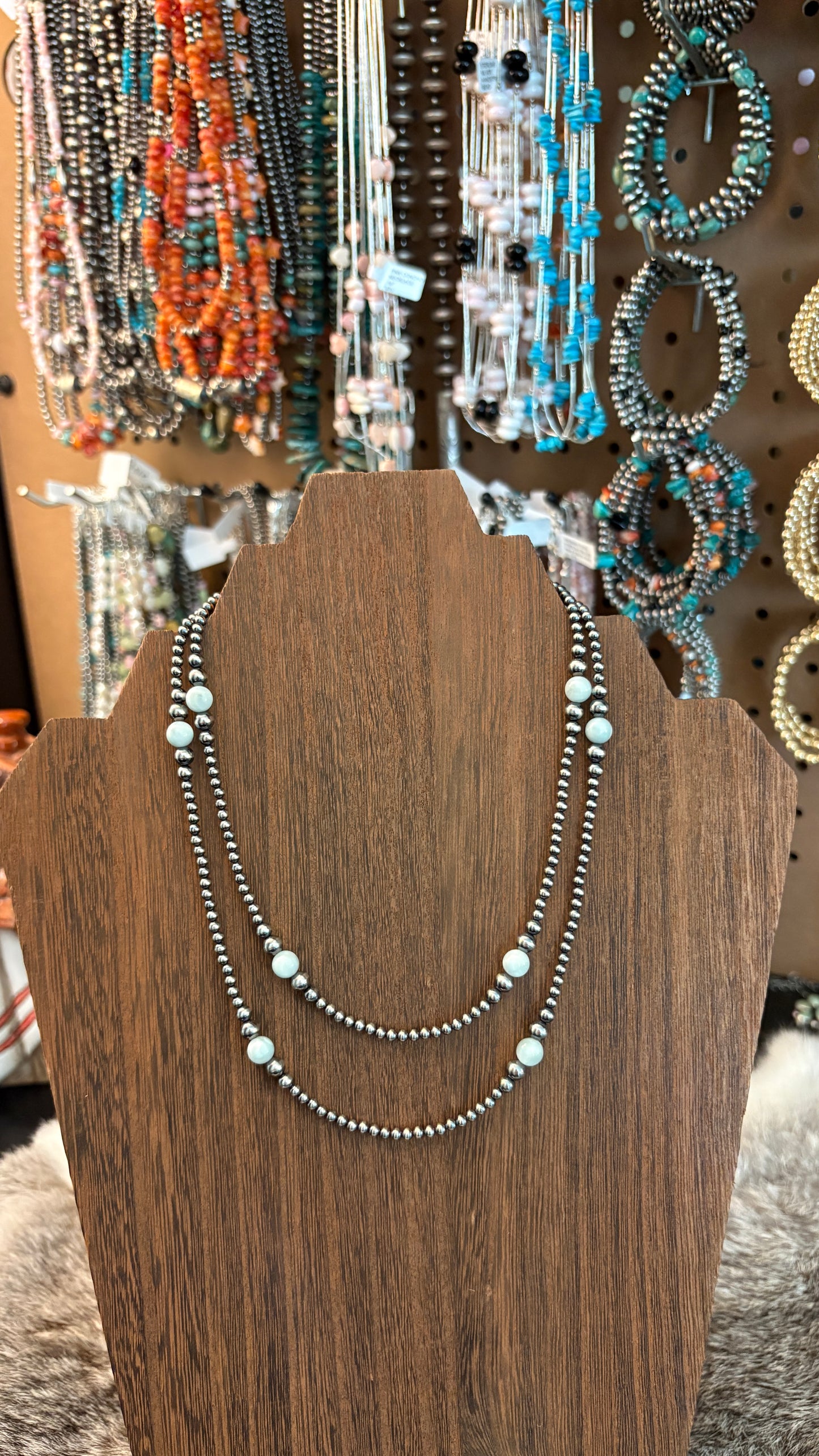 3-6MM GRADUATED STERLING SILVER PEARL NECKLACE - PALOMA