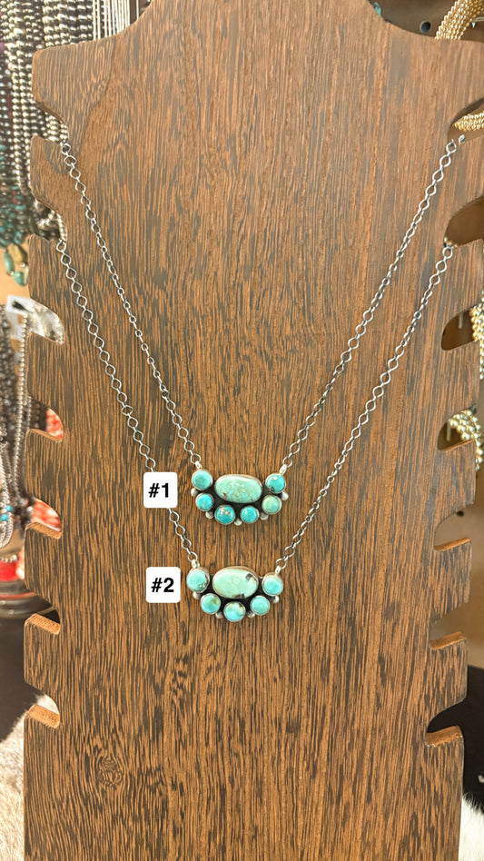 TURQUOISE HALF CLUSTER NECKLACE BY JAMESON GARCIA