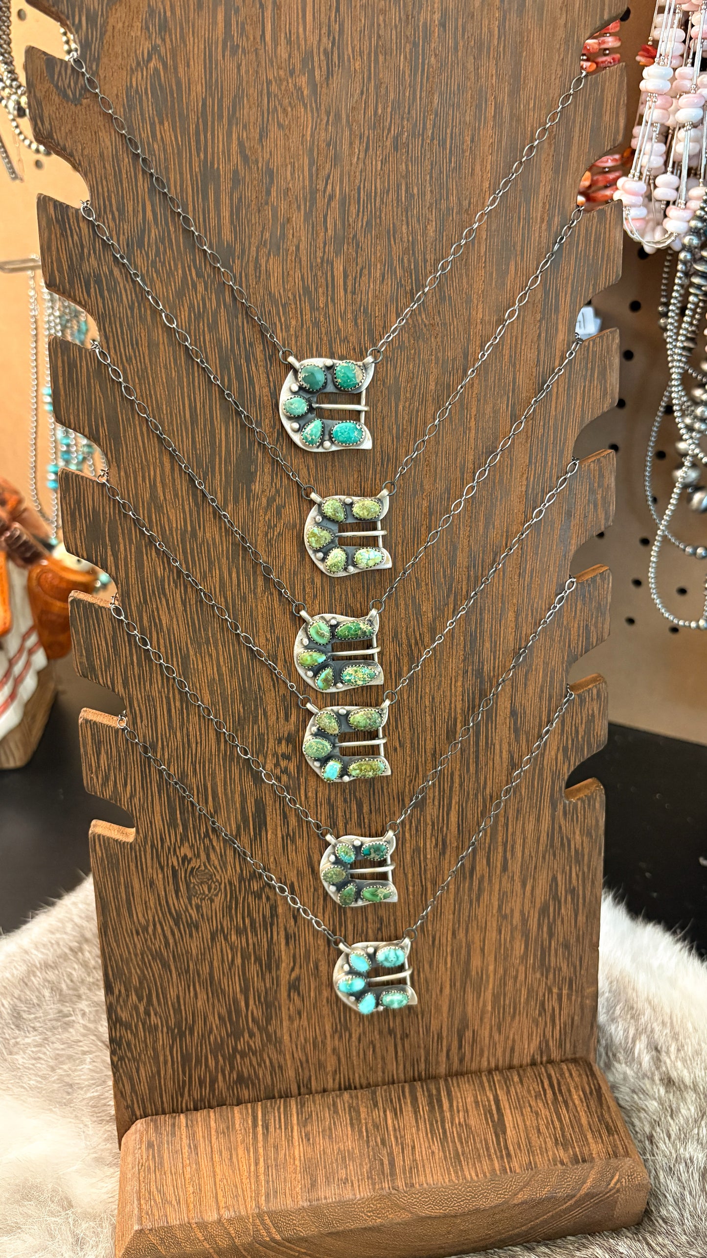 SONORAN GOLD TURQUOISE BUCKLE NECKLACE