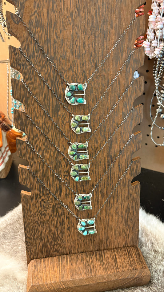 SONORAN GOLD TURQUOISE BUCKLE NECKLACE