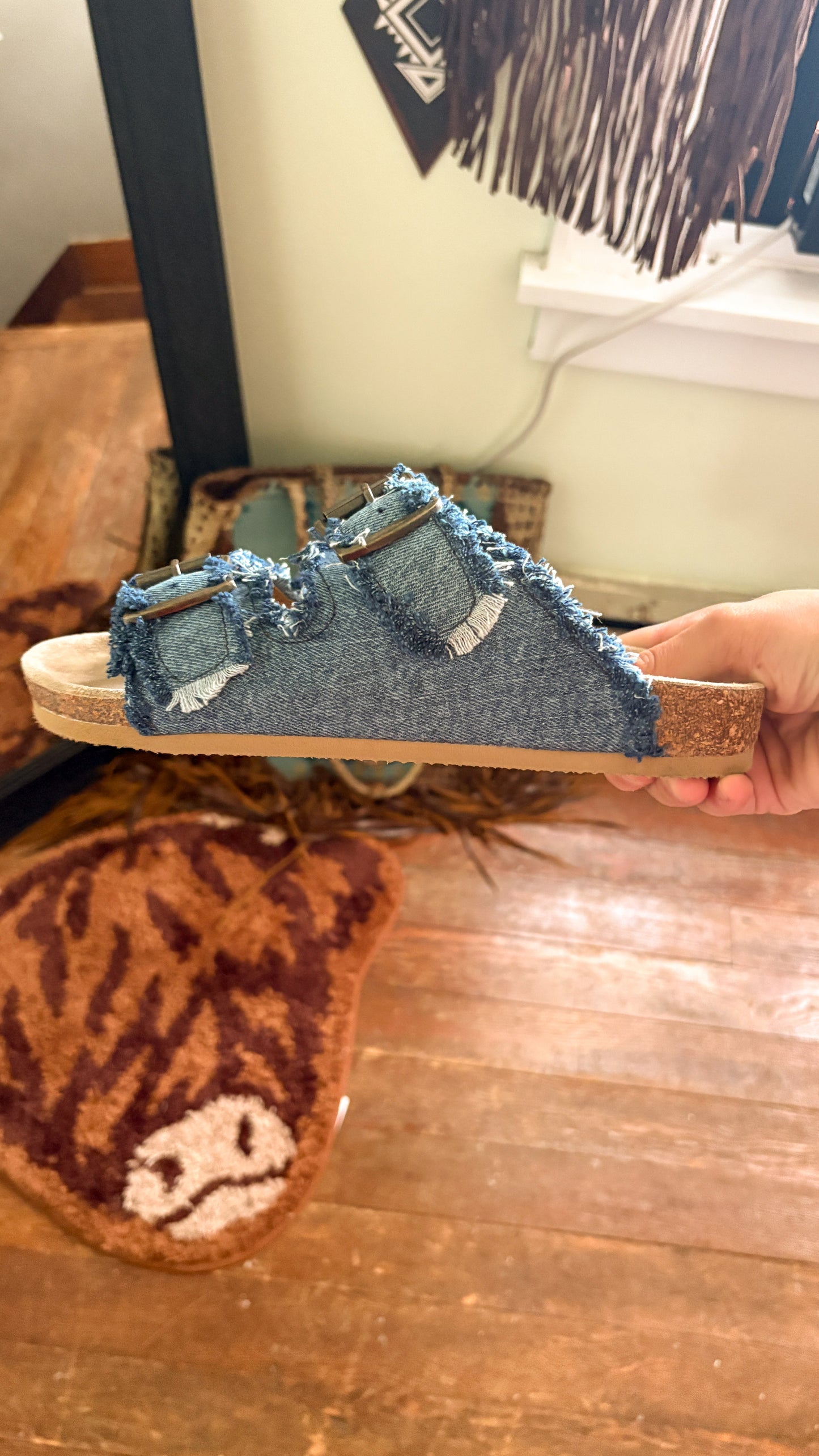 DENIM SANDALS