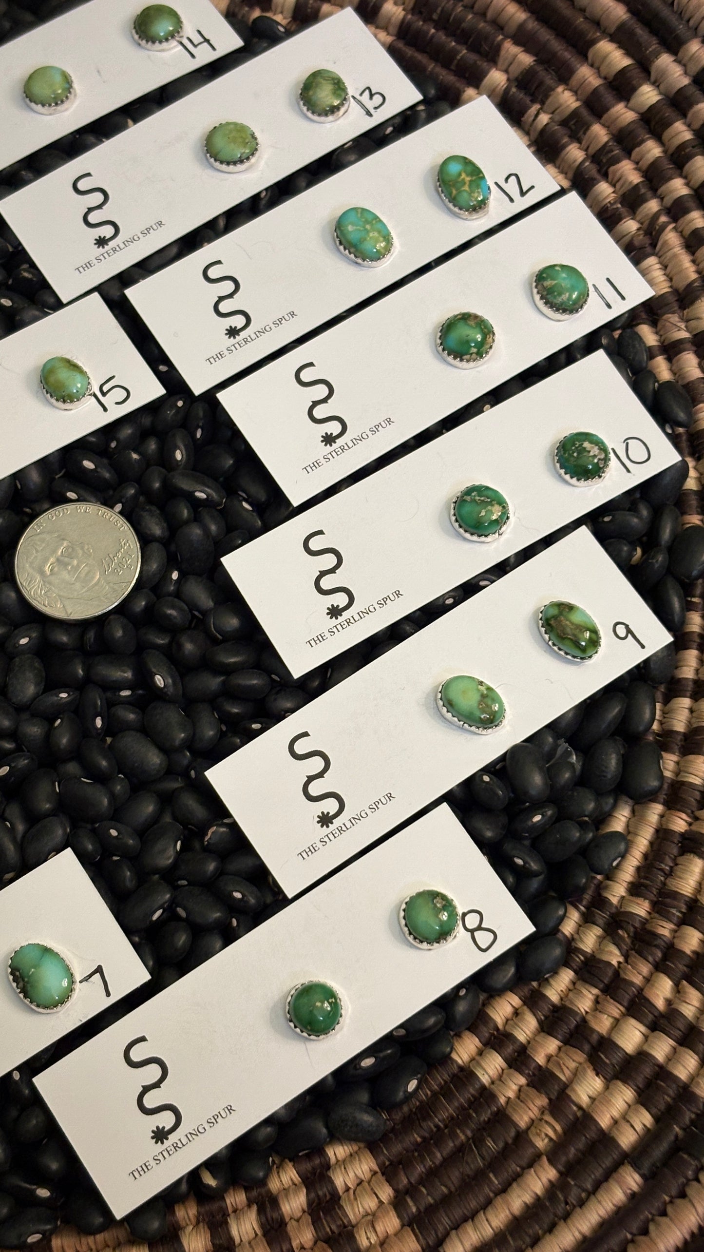 SONORAN GOLD TURQUOISE STUD EARRINGS