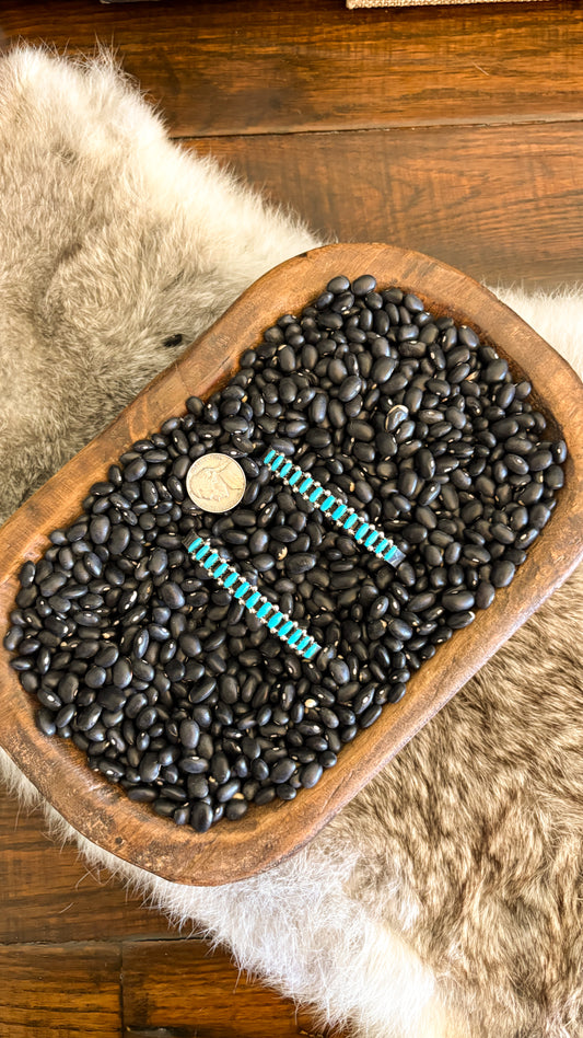 13 STONE TURQUOISE ZUNI CUFF