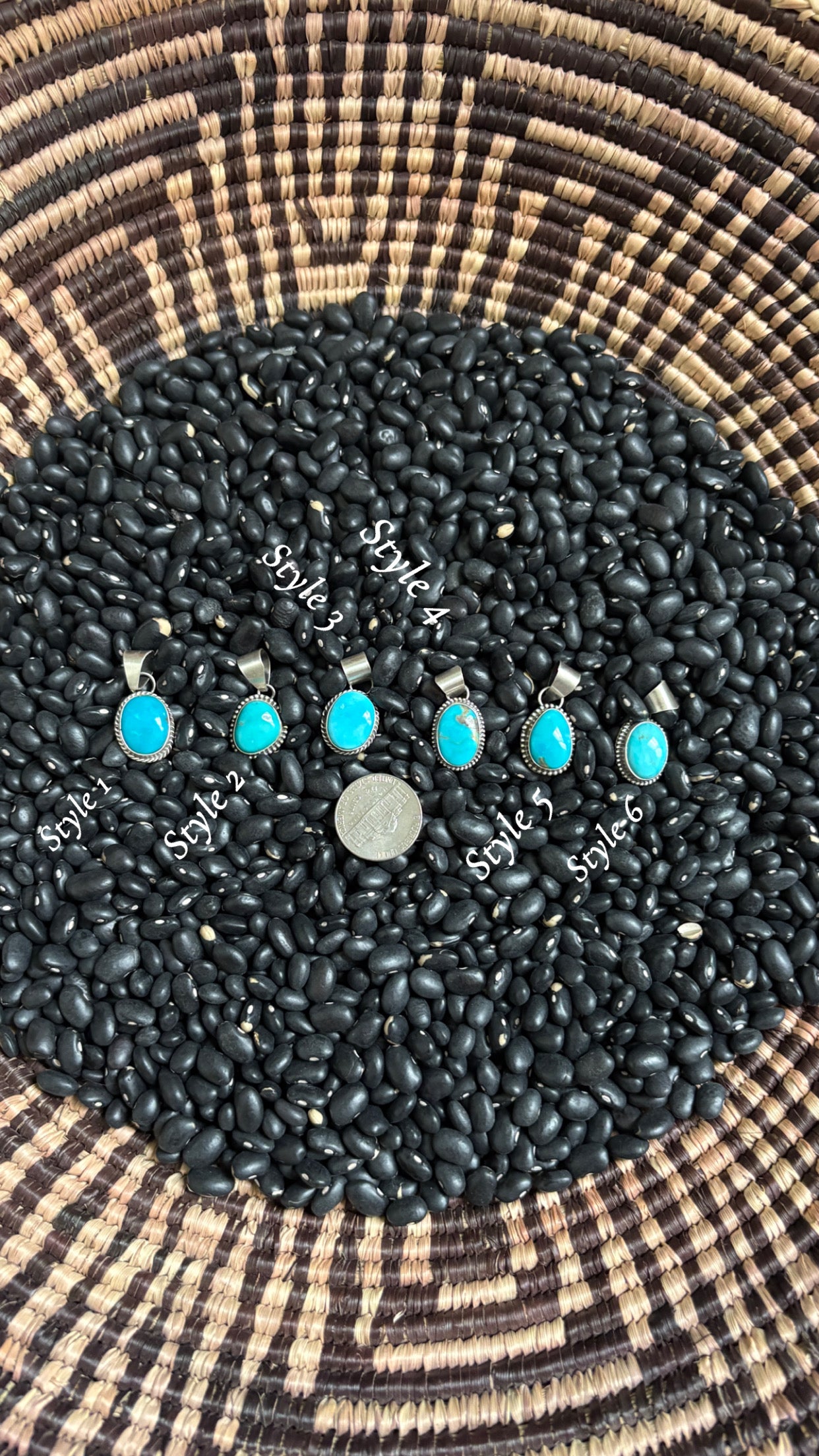 TURQUOISE PENDANT W DECORATIVE BEZEL