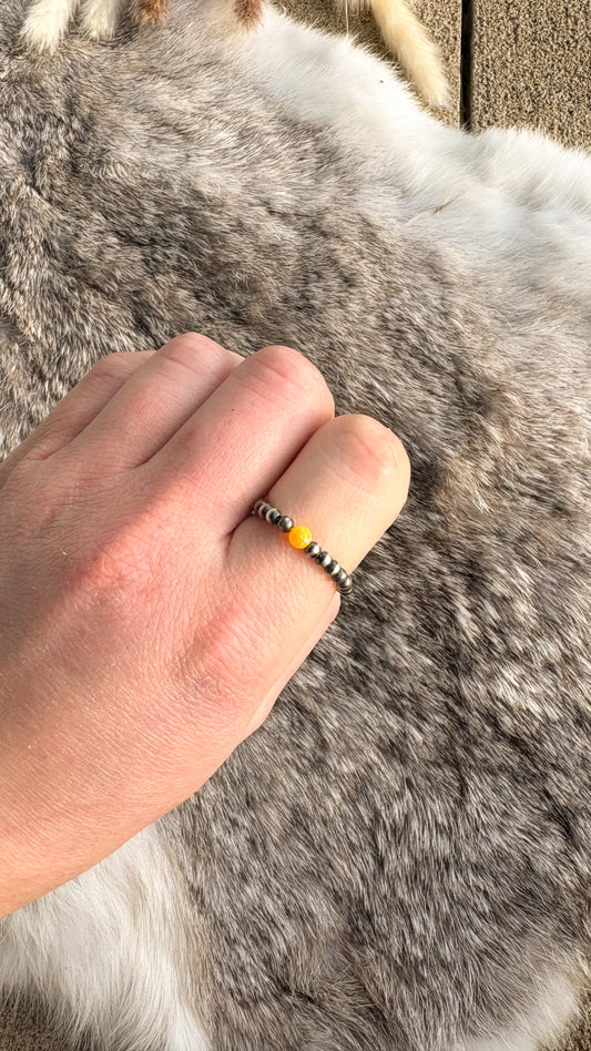 OPAL PEARL RING - YELLOW - READY TO SHIP