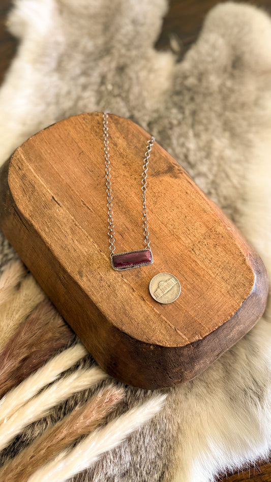 PURPLE SPINY OYSTER BAR NECKLACE