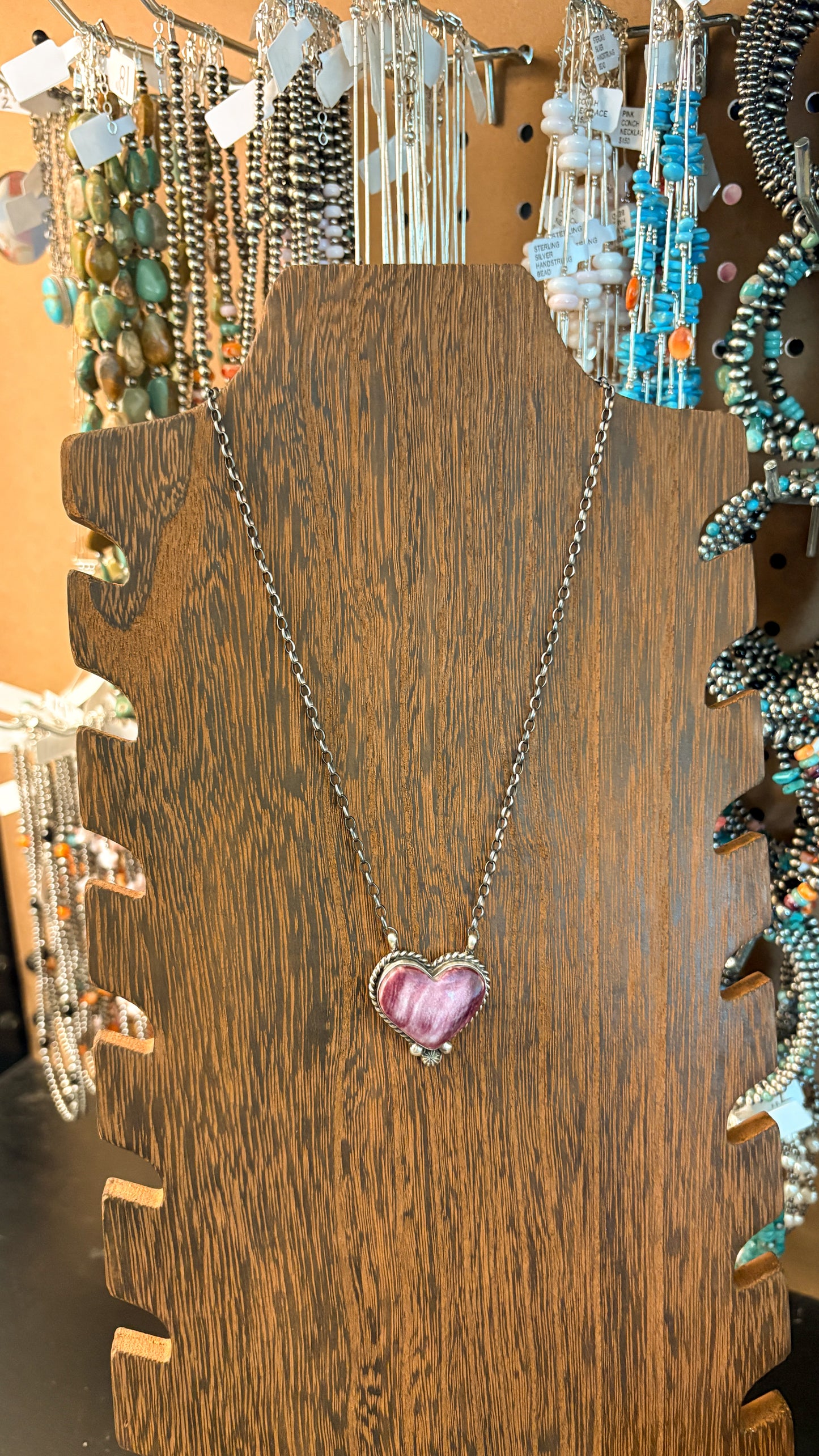PURPLE SPINY OYSTER HEART NECKLACE BY CHASSITY BELONE