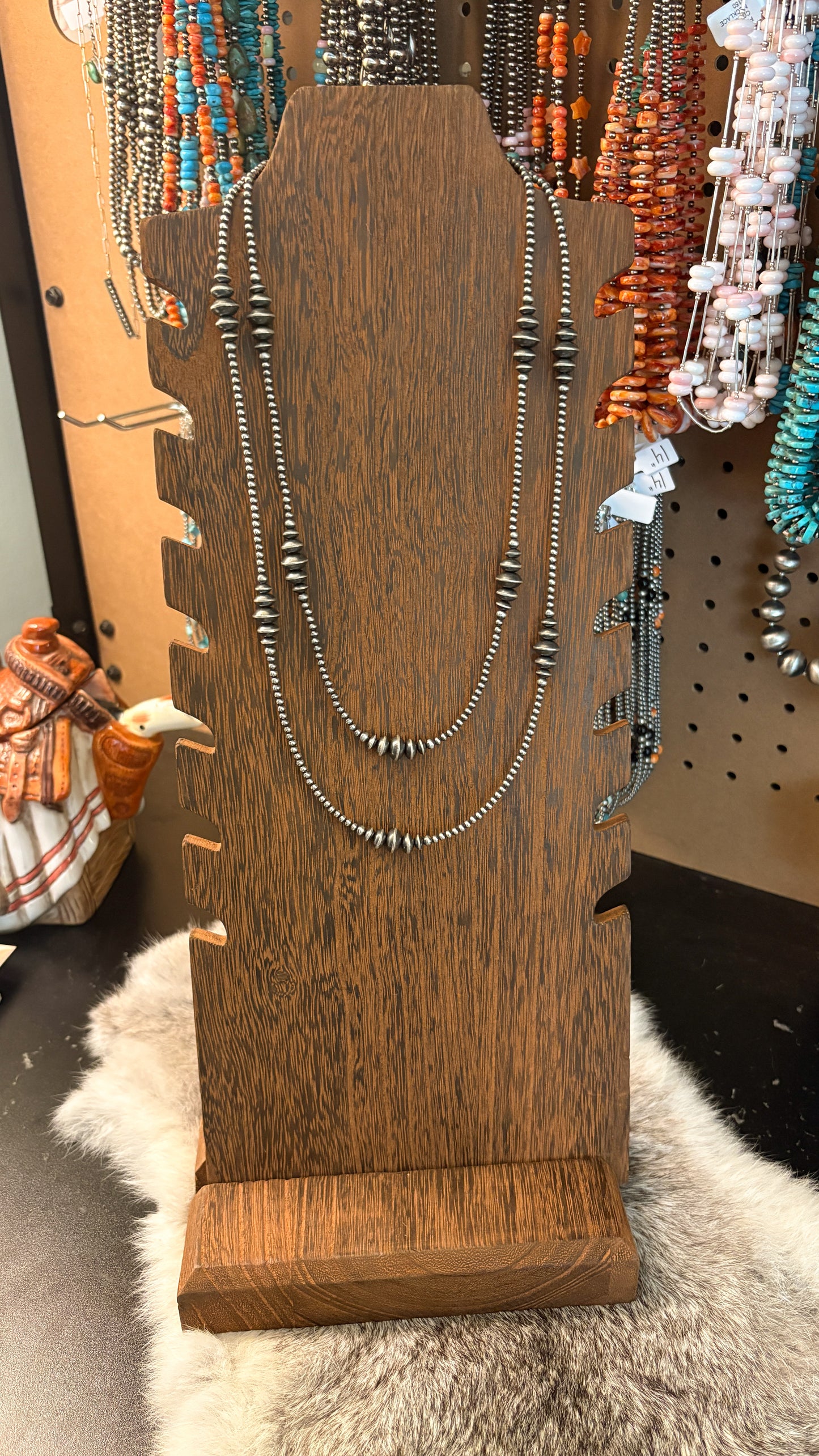 STERLING SILVER SAUCER PEARL NECKLACE