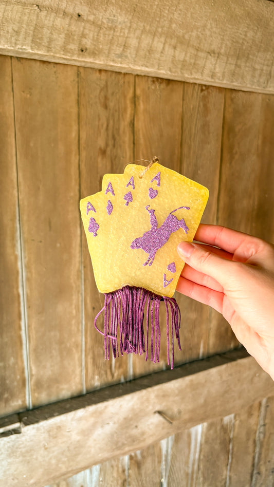 BUCKIN’ BULLS FRESHIE - PURPLE & YELLOW