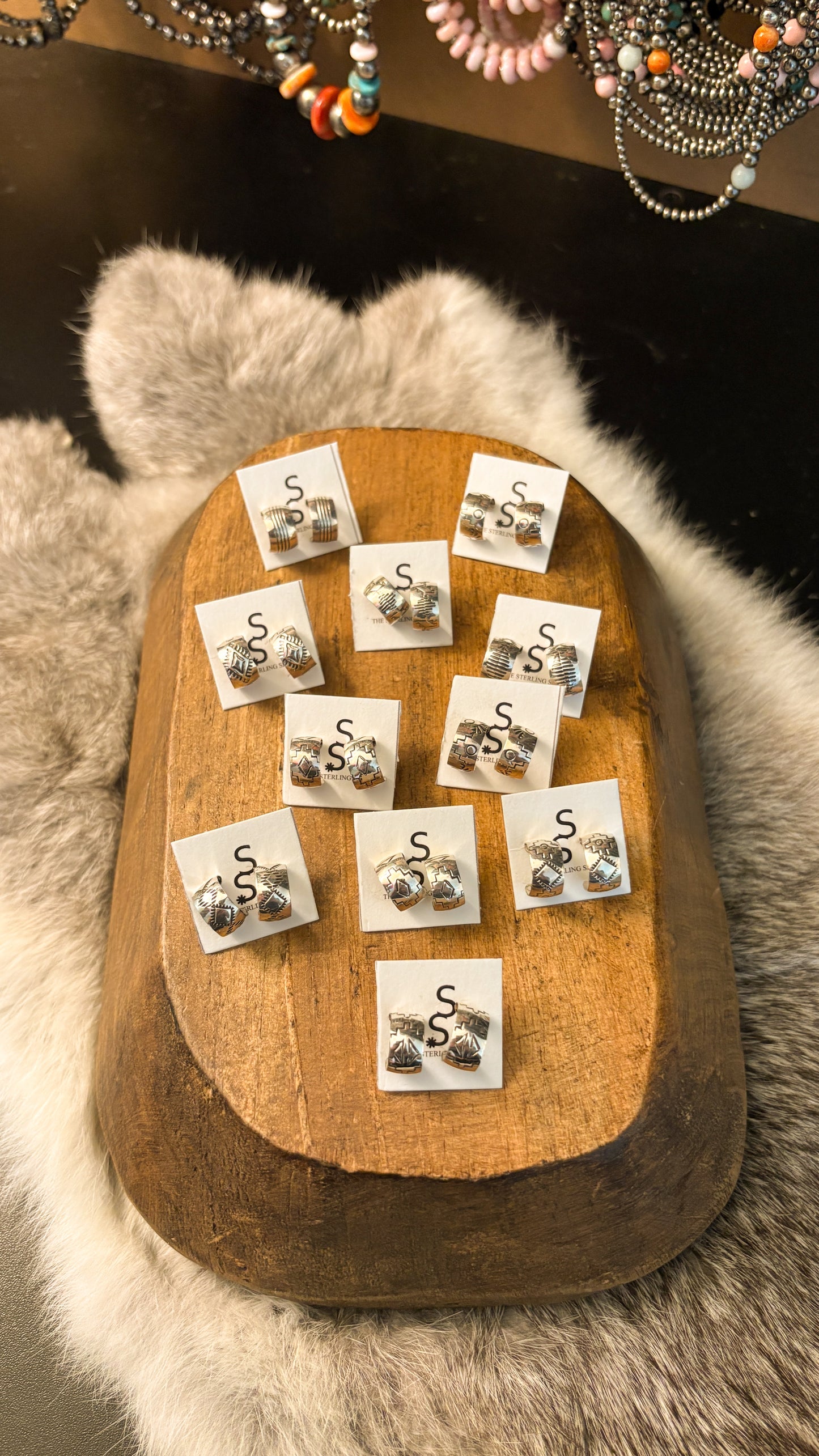 MINI STAMPED HOOPS