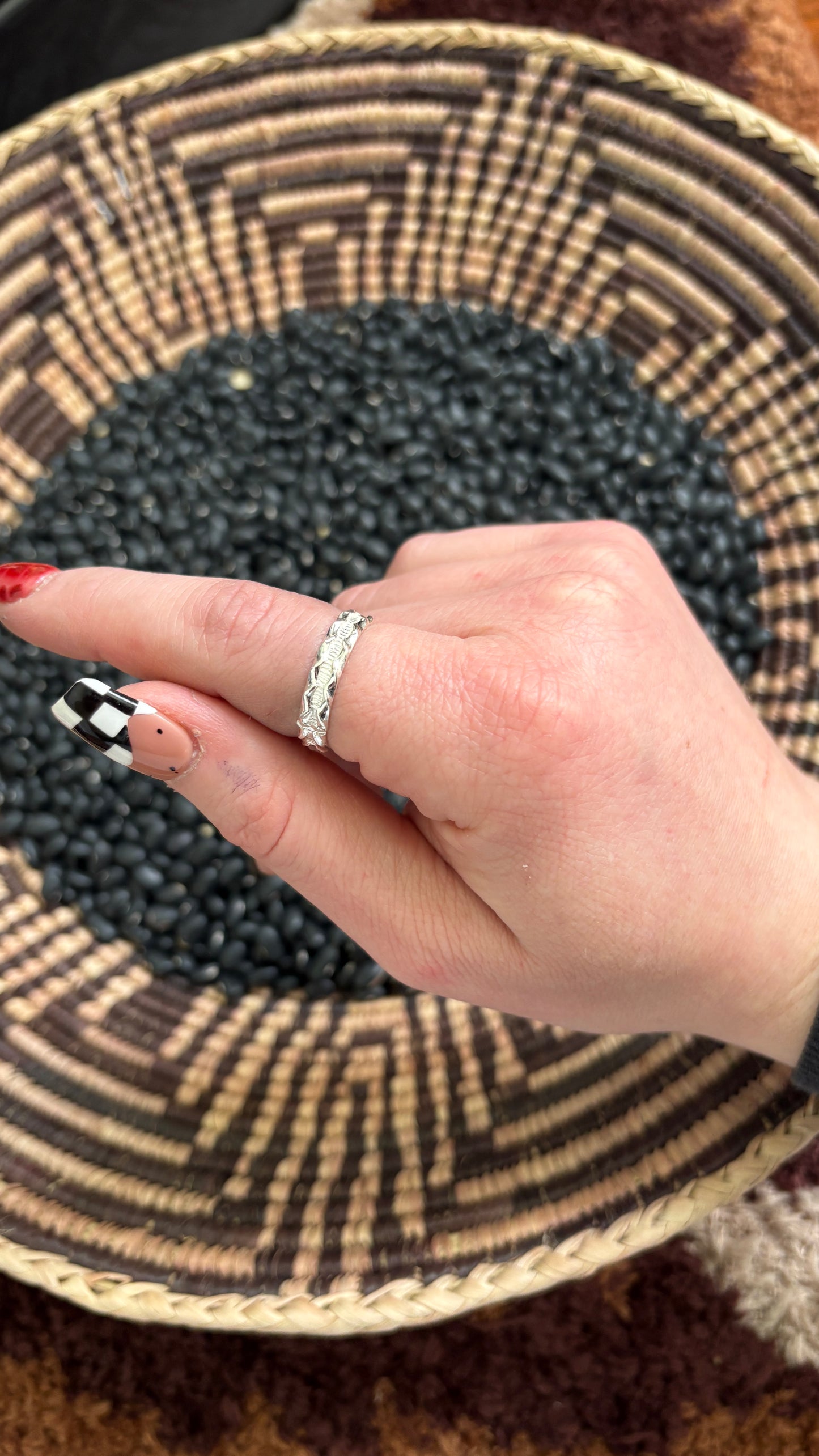 POLISHED DOUBLE WAVE SILVER STACKER RING